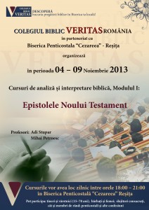 Afiş Veritas pentru site, Noiembrie 2013