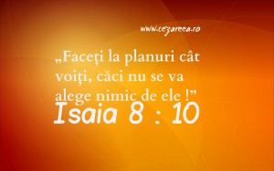 Isaia 8.10, Planuri câte voiţi