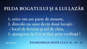 Pilda bogatului şi a lui Lazăr
